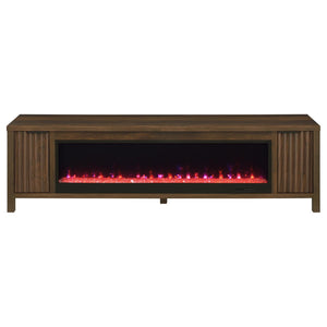 English Elm Alamitos Rustic Pine Electric Fireplace Console for Living Rooms Holding TVs to 79 Inches B062P511958