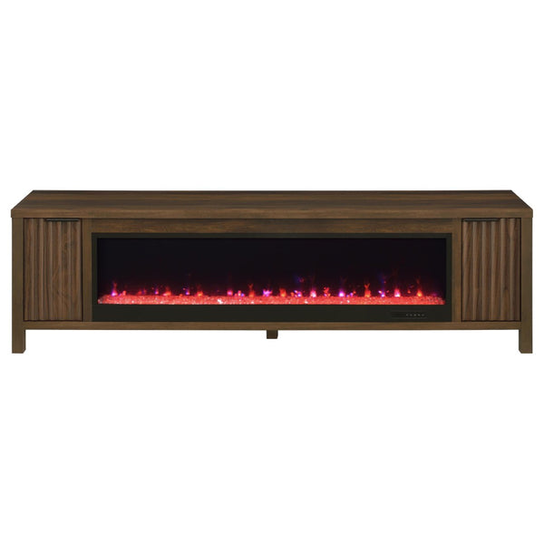 English Elm Alamitos Rustic Pine Electric Fireplace Console for Living Rooms Holding TVs to 79 Inches B062P511958