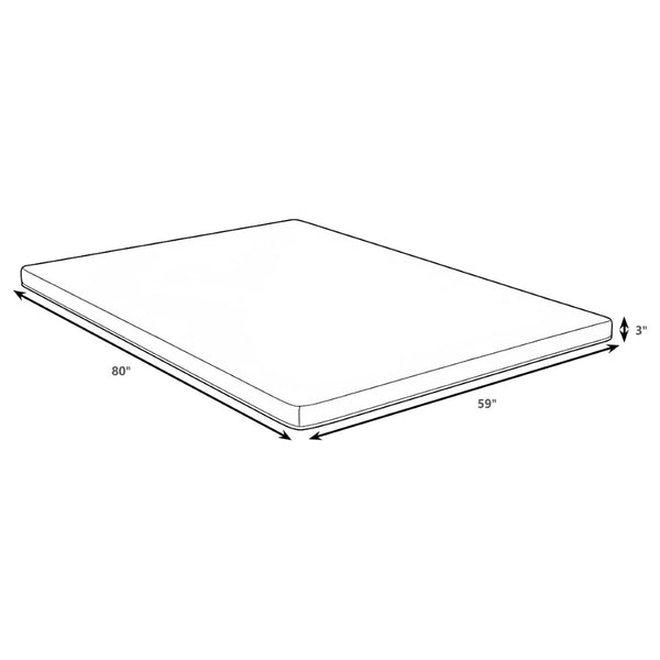 English Elm Klamath Queen Dual Layer Memory Foam Mattress Topper with Cool Breathable Cover B062P511959
