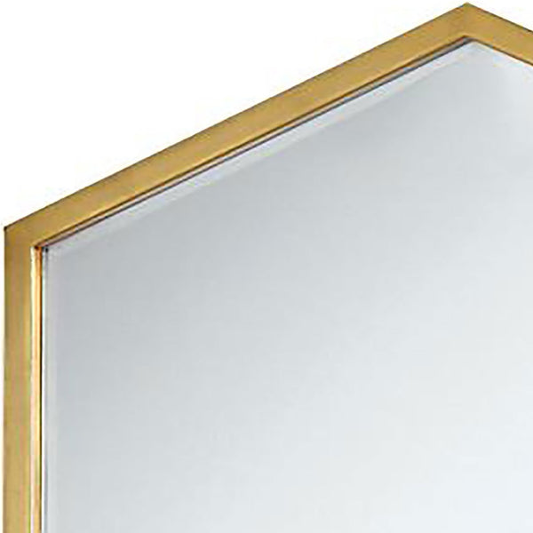 English Elm Cavendish Hexagonal Gold Metal Frame Wall Mirror Geometric Accent for Modern Interiors B062P512413