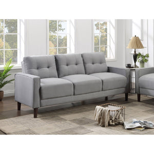 English Elm Harvey Grid Tufted Track Arm Sofa Mid Century Tapered Legs Compact Living Room B062P512414