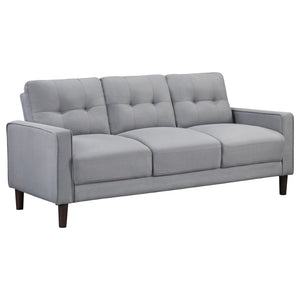 English Elm Harvey Grid Tufted Track Arm Sofa Mid Century Tapered Legs Compact Living Room B062P512414