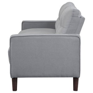 English Elm Harvey Grid Tufted Track Arm Sofa Mid Century Tapered Legs Compact Living Room B062P512414