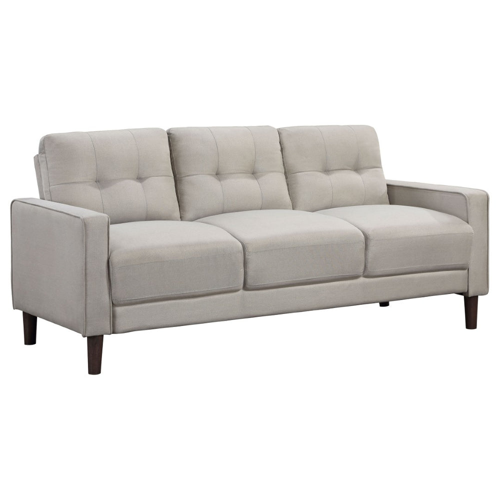 English Elm Harvey Grid Tufted Compact Sofa with Track Arms and Tapered Legs for Modern Living B062P512420