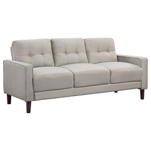 English Elm Harvey Grid Tufted Compact Sofa with Track Arms and Tapered Legs for Modern Living B062P512420