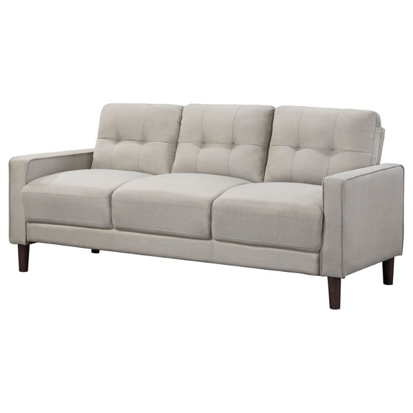 English Elm Harvey Grid Tufted Compact Sofa with Track Arms and Tapered Legs for Modern Living B062P512420