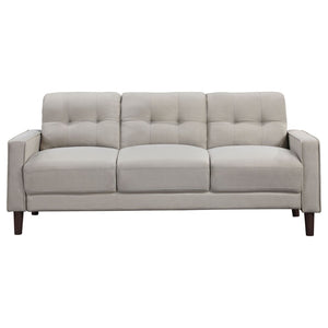 English Elm Harvey Grid Tufted Compact Sofa with Track Arms and Tapered Legs for Modern Living B062P512420