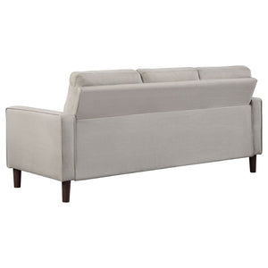 English Elm Harvey Grid Tufted Compact Sofa with Track Arms and Tapered Legs for Modern Living B062P512420