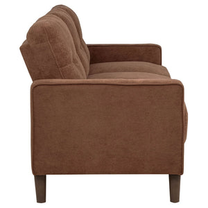 English Elm Heather Woven Fabric Tufted Sofa with Track Arms and Pocket Coil Seating for Living Rooms B062P512421