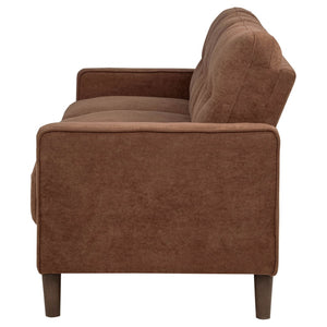 English Elm Heather Woven Fabric Tufted Sofa with Track Arms and Pocket Coil Seating for Living Rooms B062P512421