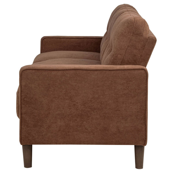 English Elm Heather Woven Fabric Tufted Sofa with Track Arms and Pocket Coil Seating for Living Rooms B062P512421