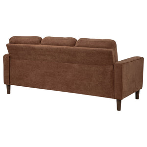 English Elm Heather Woven Fabric Tufted Sofa with Track Arms and Pocket Coil Seating for Living Rooms B062P512421