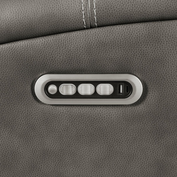 English Elm Boyce Leatherette Power Reclining Loveseat with Motorized Lumbar and USB Charging B062P512474