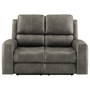 English Elm Boyce Leatherette Power Reclining Loveseat with Motorized Lumbar and USB Charging B062P512474