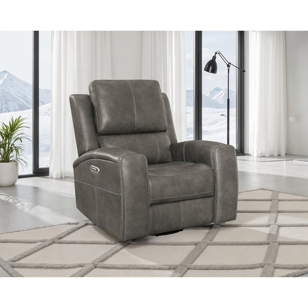 English Elm Boyce Power Swivel Glider Recliner with Leatherette Upholstery and Lumbar Control B062P512475