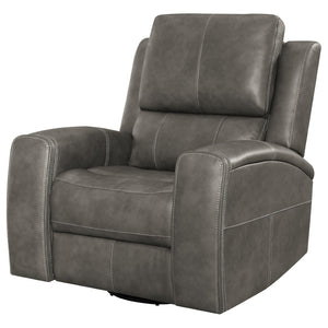 English Elm Boyce Power Swivel Glider Recliner with Leatherette Upholstery and Lumbar Control B062P512475