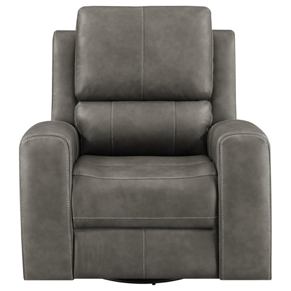 English Elm Boyce Power Swivel Glider Recliner with Leatherette Upholstery and Lumbar Control B062P512475