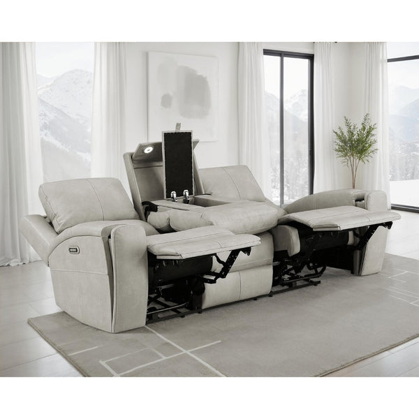 English Elm Boyce Power Reclining Sofa with Zero Gravity Lumbar USB Charging and LED Lights B062P512481