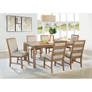 English Elm Estero Ash Veneer Rectangular Dining Table Seats Six with Angled Legs Modern Look B062P513783