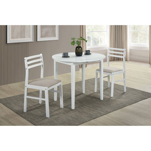 English Elm Cliff Round Drop Leaf Dining Set Rubberwood Frame Ladderback Chairs Small Spaces B062P513790