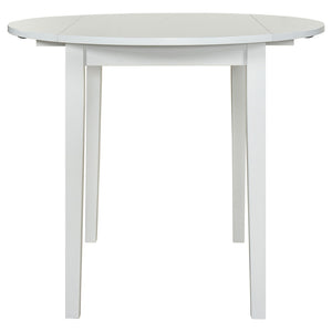 English Elm Cliff Round Drop Leaf Dining Set Rubberwood Frame Ladderback Chairs Small Spaces B062P513790