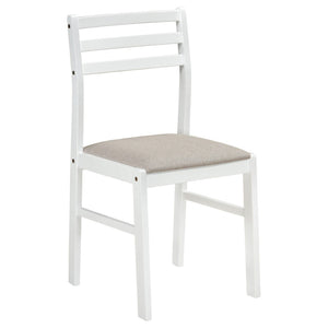 English Elm Cliff Round Drop Leaf Dining Set Rubberwood Frame Ladderback Chairs Small Spaces B062P513790
