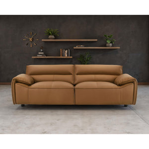 English Elm Hudson Top-Grain Leather Sofa Low-Profile Contemporary Living Room Statement Piece B062P513817