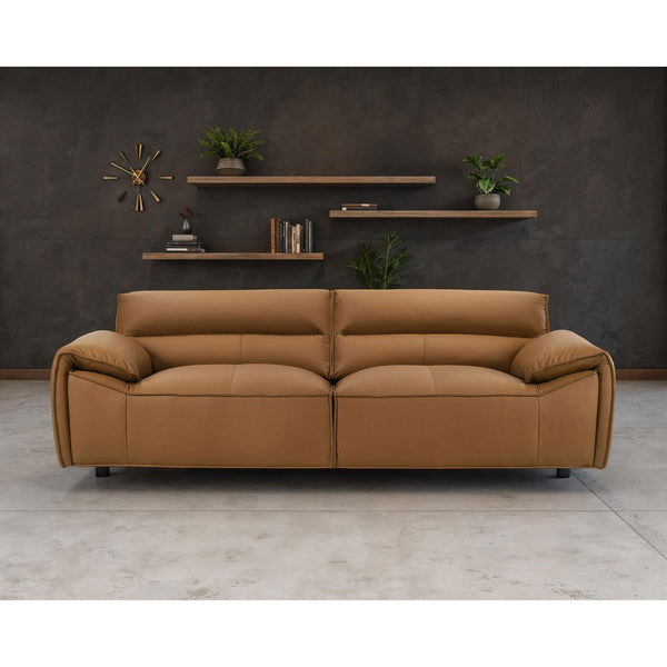English Elm Hudson Top-Grain Leather Sofa Low-Profile Contemporary Living Room Statement Piece B062P513817