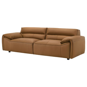 English Elm Hudson Top-Grain Leather Sofa Low-Profile Contemporary Living Room Statement Piece B062P513817
