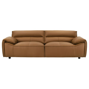 English Elm Hudson Top-Grain Leather Sofa Low-Profile Contemporary Living Room Statement Piece B062P513817