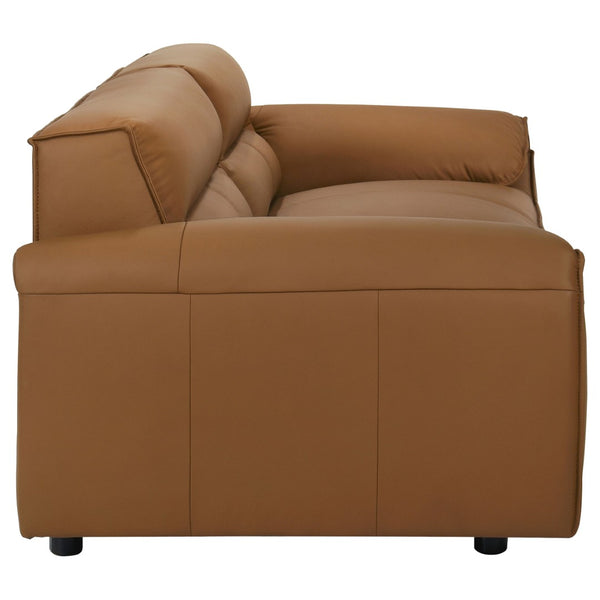 English Elm Hudson Top-Grain Leather Sofa Low-Profile Contemporary Living Room Statement Piece B062P513817