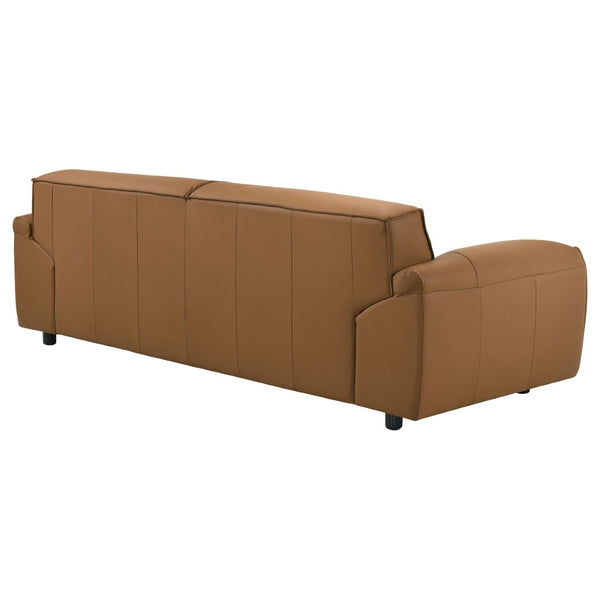 English Elm Hudson Top-Grain Leather Sofa Low-Profile Contemporary Living Room Statement Piece B062P513817
