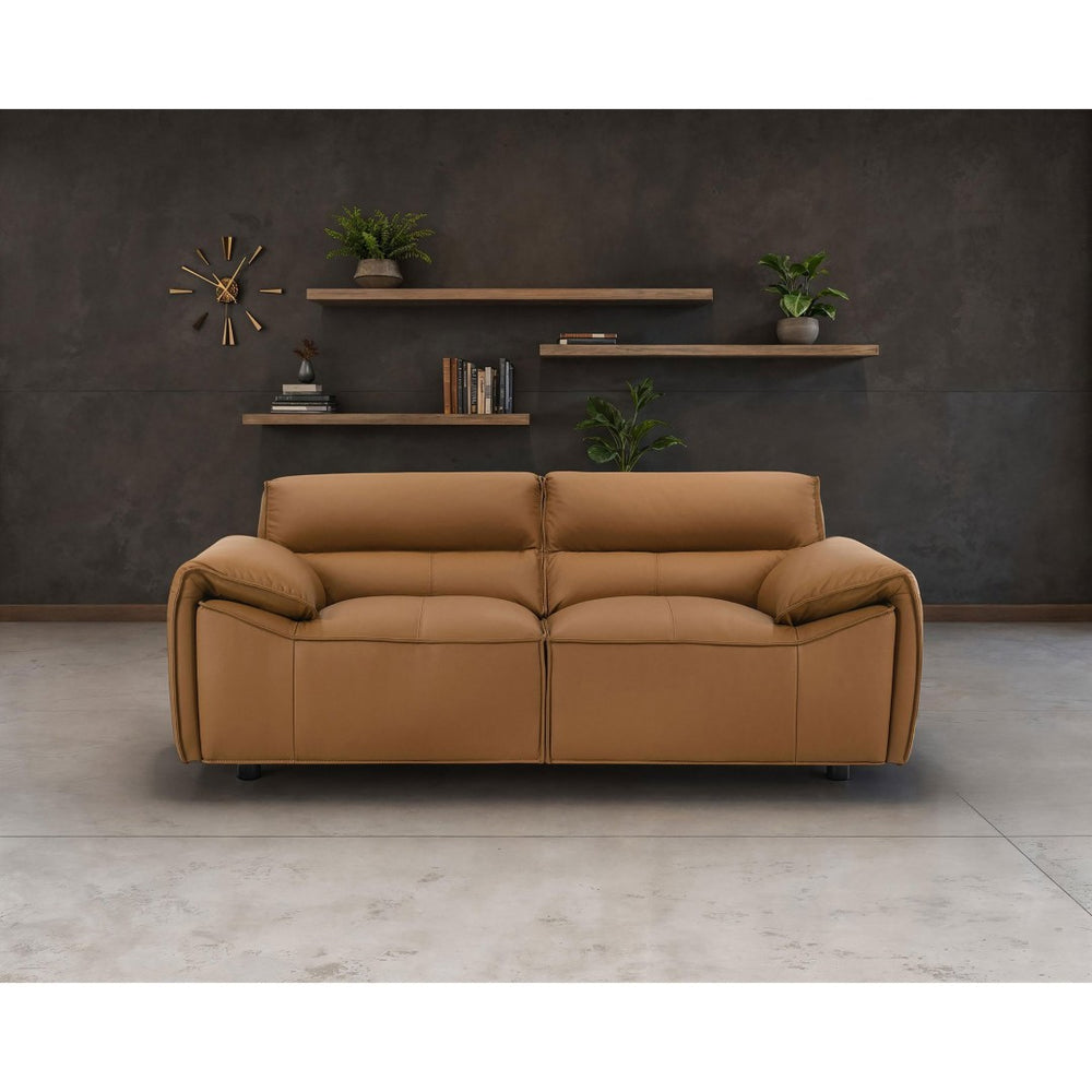 English Elm Hudson Top Grain Leather Loveseat Bold Contemporary Seating for Modern Living Rooms B062P513818