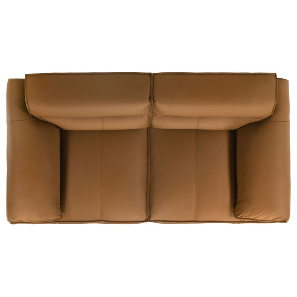 English Elm Hudson Top Grain Leather Loveseat Bold Contemporary Seating for Modern Living Rooms B062P513818