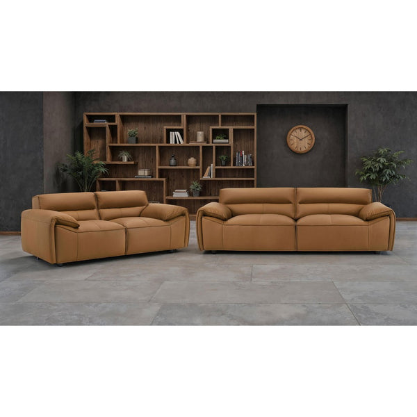 English Elm Hudson Top Grain Leather Loveseat Bold Contemporary Seating for Modern Living Rooms B062P513818