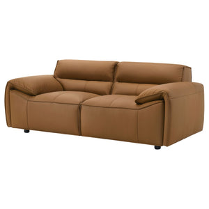 English Elm Hudson Top Grain Leather Loveseat Bold Contemporary Seating for Modern Living Rooms B062P513818