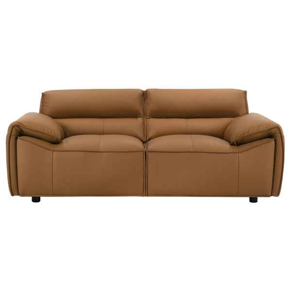 English Elm Hudson Top Grain Leather Loveseat Bold Contemporary Seating for Modern Living Rooms B062P513818