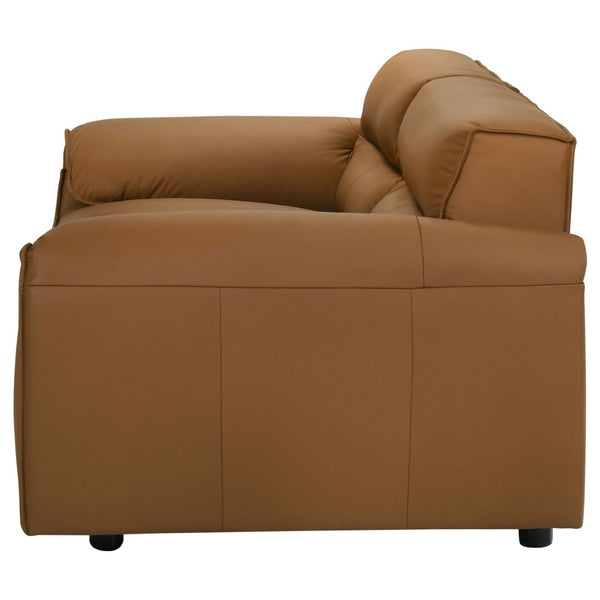 English Elm Hudson Top Grain Leather Loveseat Bold Contemporary Seating for Modern Living Rooms B062P513818