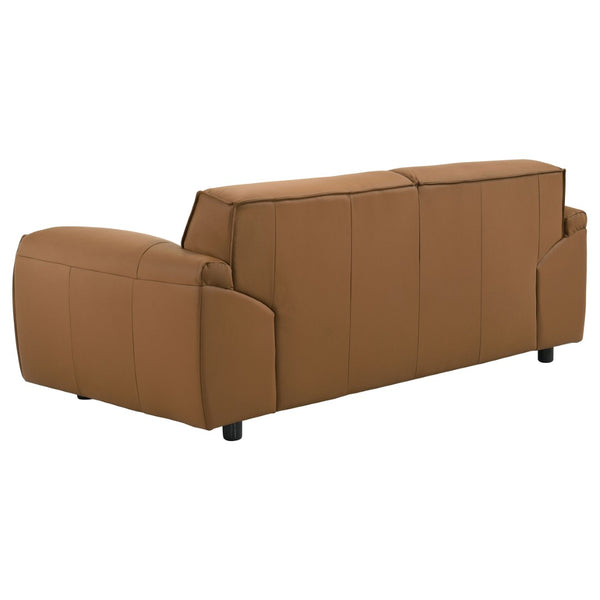 English Elm Hudson Top Grain Leather Loveseat Bold Contemporary Seating for Modern Living Rooms B062P513818
