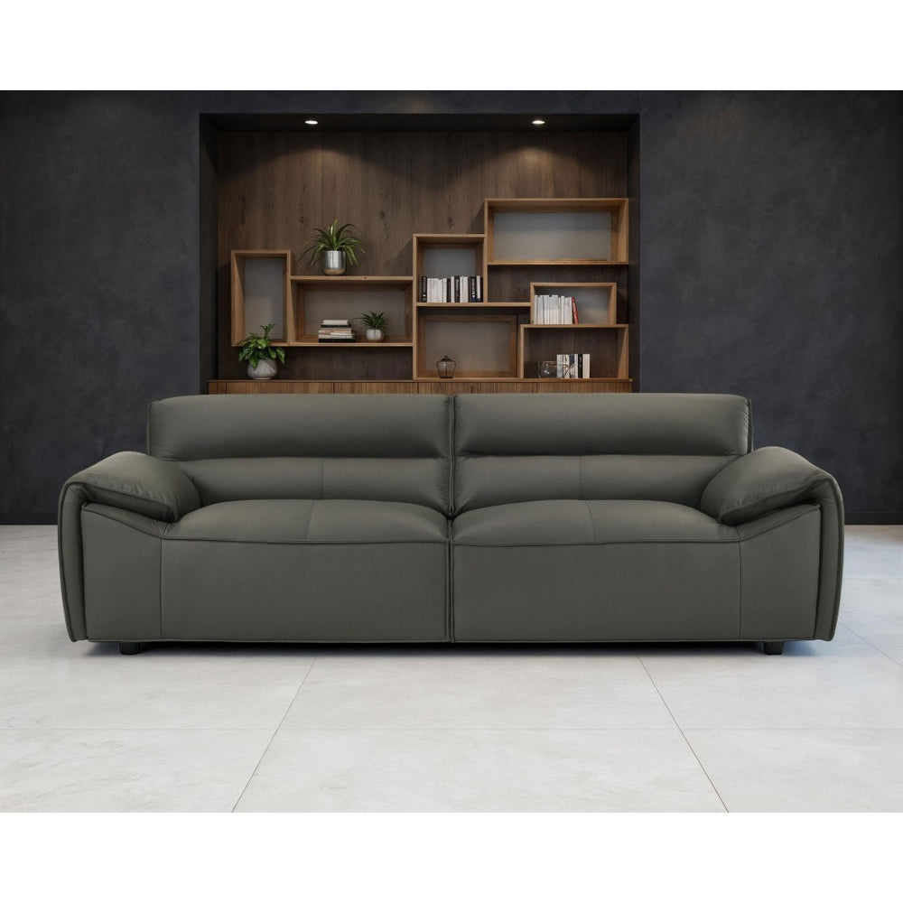 English Elm Hudson Top-Grain Leather Sofa Contemporary Low-Profile Design for Modern Living Rooms B062P513821