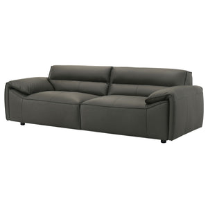 English Elm Hudson Top-Grain Leather Sofa Contemporary Low-Profile Design for Modern Living Rooms B062P513821
