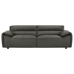 English Elm Hudson Top-Grain Leather Sofa Contemporary Low-Profile Design for Modern Living Rooms B062P513821