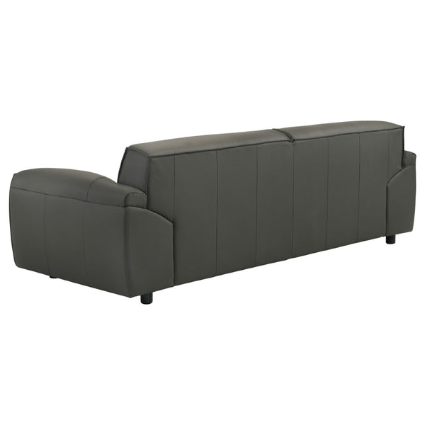 English Elm Hudson Top-Grain Leather Sofa Contemporary Low-Profile Design for Modern Living Rooms B062P513821