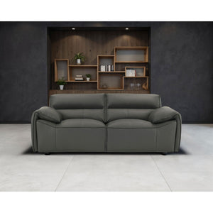 English Elm Hudson Top Grain Leather Loveseat Low Profile Contemporary Seating for Modern Living B062P513822