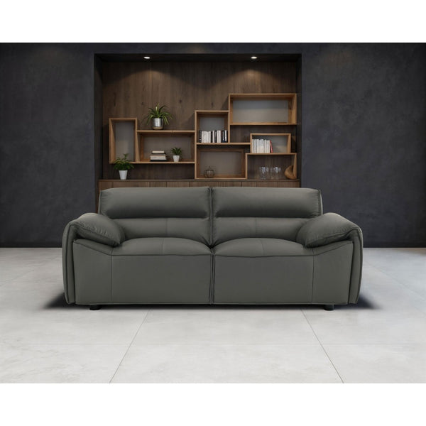 English Elm Hudson Top Grain Leather Loveseat Low Profile Contemporary Seating for Modern Living B062P513822