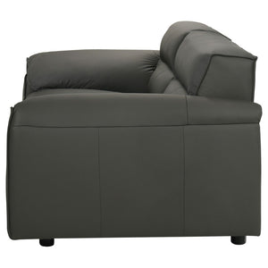 English Elm Hudson Top Grain Leather Loveseat Low Profile Contemporary Seating for Modern Living B062P513822