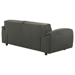 English Elm Hudson Top Grain Leather Loveseat Low Profile Contemporary Seating for Modern Living B062P513822