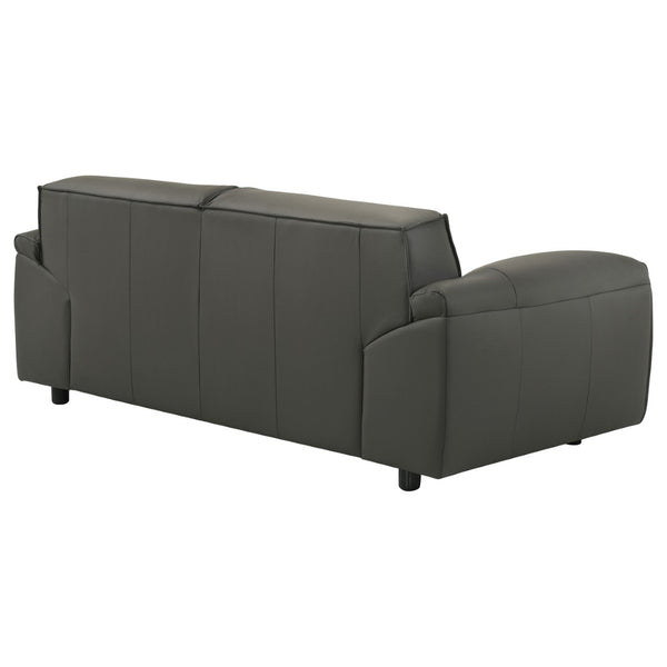 English Elm Hudson Top Grain Leather Loveseat Low Profile Contemporary Seating for Modern Living B062P513822