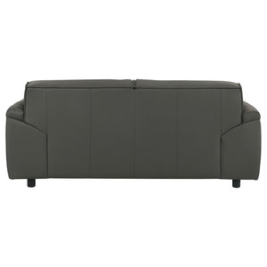 English Elm Hudson Top Grain Leather Loveseat Low Profile Contemporary Seating for Modern Living B062P513822