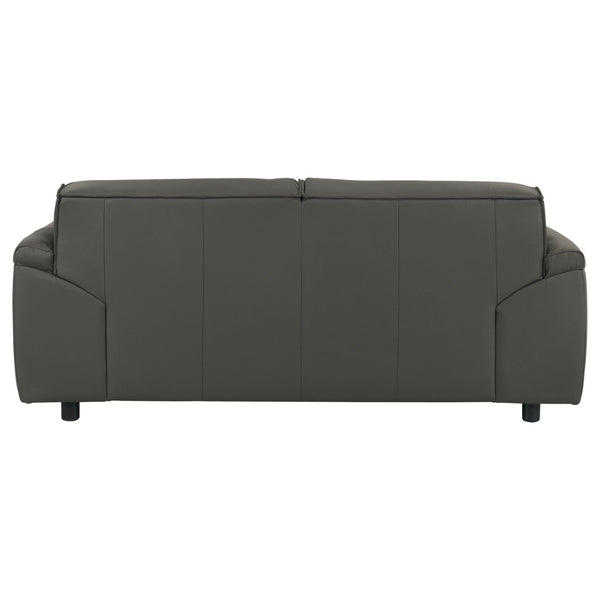 English Elm Hudson Top Grain Leather Loveseat Low Profile Contemporary Seating for Modern Living B062P513822